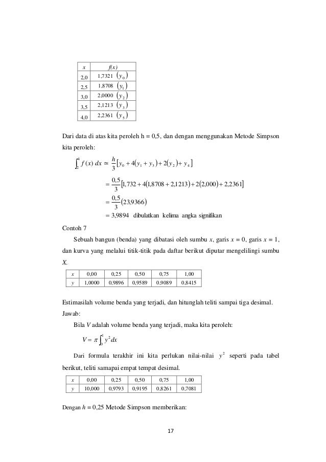 Soal Dan Jawaban Integrasi Numerik Guru Paud Soal Dan Jawaban Integrasi Numerik Guru Paud