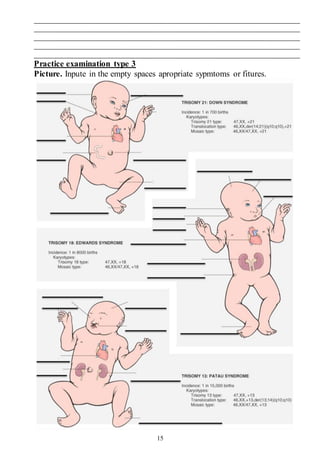 15
______________________________________________________________________
______________________________________________________________________
______________________________________________________________________
______________________________________________________________________
______________________________________________________________________
Practice examination type 3
Picture. Inpute in the empty spaces apropriate sypmtoms or fitures.
 