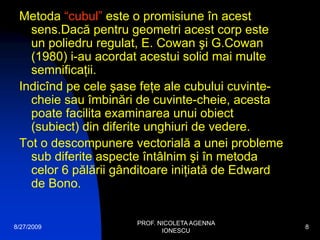 Metoda cubul aplicatii in lectiile de matematica bun | PDF