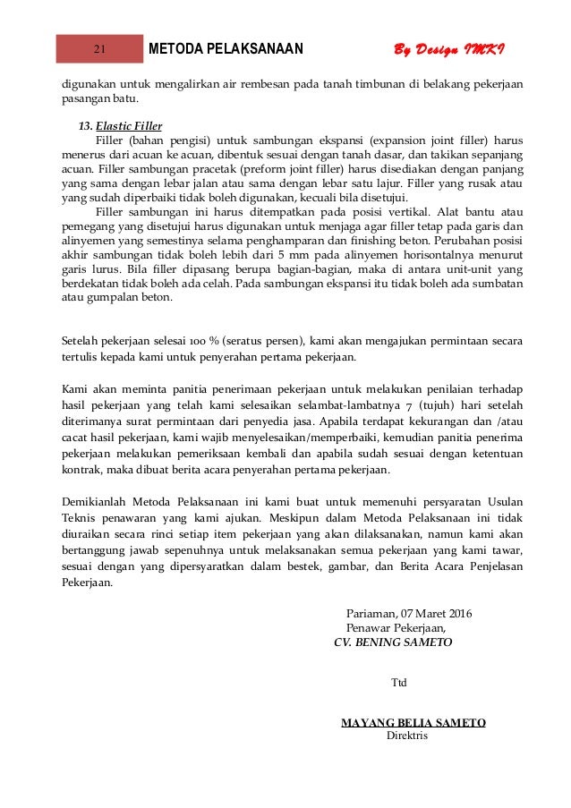 Metoda pelaksanaan Sheet Pile