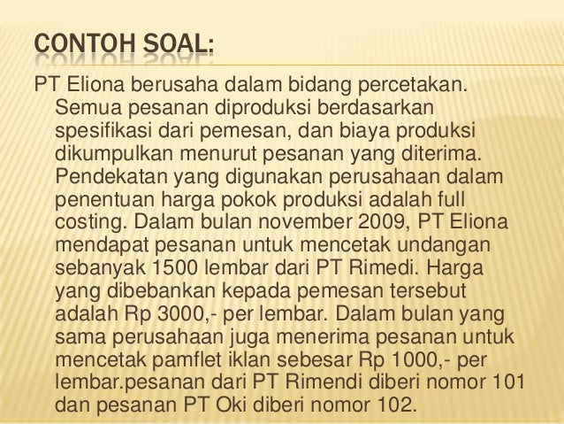 Metode hargapokokpesananfullcosting