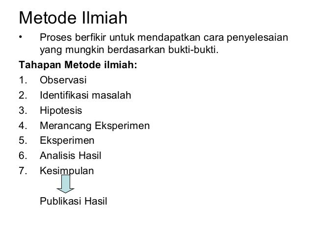 Metode Ilmiah Metode Ilmiah