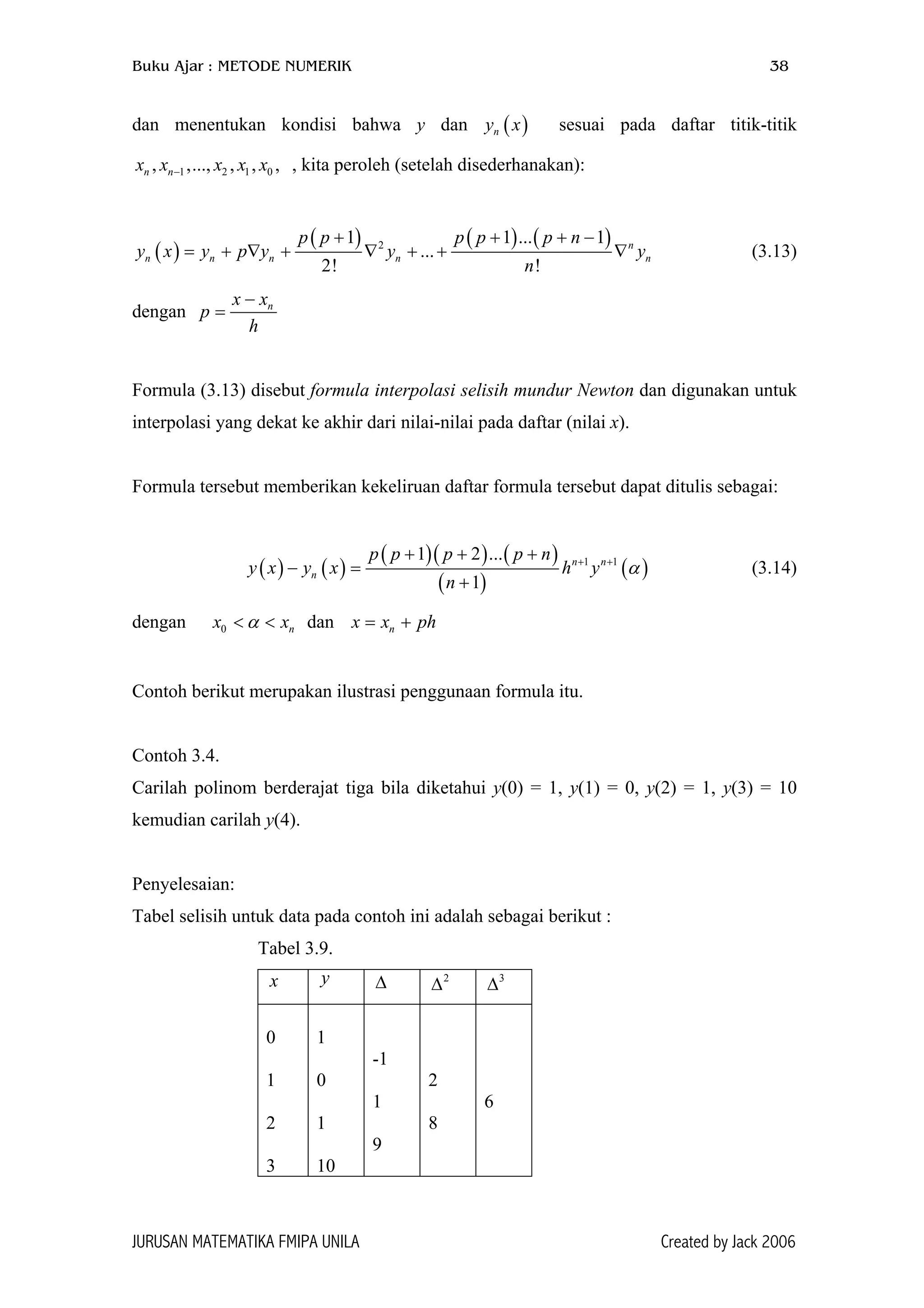 Metode numerik-buku-ajar-unila | PDF