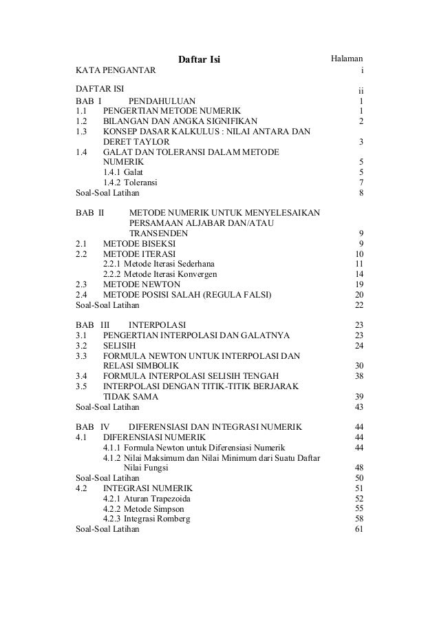 Metode Numerik Buku Ajar Unila