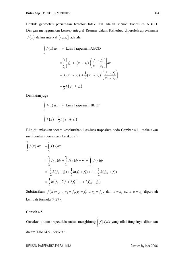31++ Contoh Soal Integral Analitik Kumpulan Contoh Soal