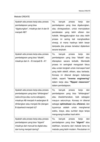 Metode Create Metode CREATE.docxgahahhaHauauuquququqioqq | DOCX