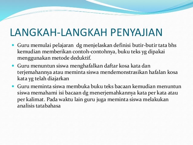 Metode gramatika terjemah