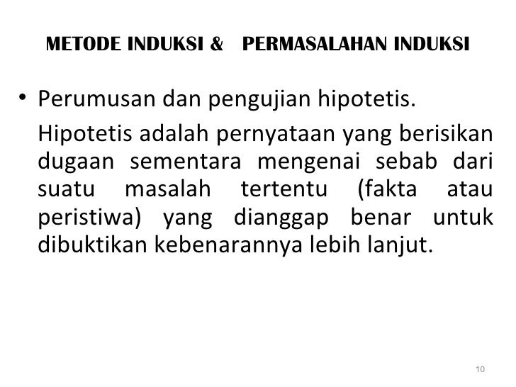 Metode Induksi Dan Permasalahannya