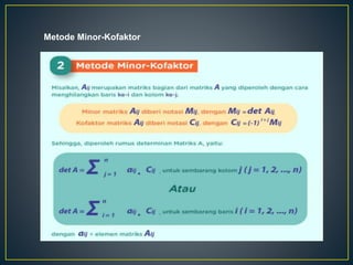 Metode kofaktor | PPTX