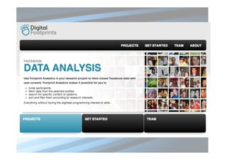 EJske 
problemsJllinger 
Kan man undersøge sit eget 
Facebook- netværk? 
Du skal være opmærksom på habilitet: 
• Er du for tæt på det du undersøger? 
• Er du en del at den sociale sammenhæng, som du 
forsøger at undersøge? 
 