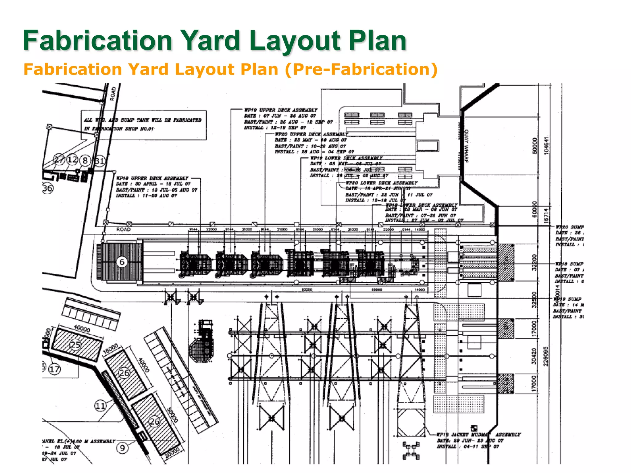 Fabrication Yard Layout Plan
Fabrication Yard Layout Plan (Pre-Fabrication)
 