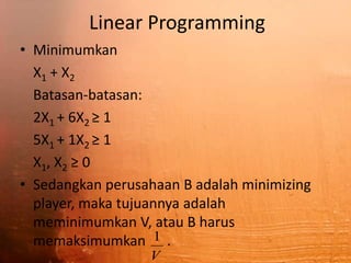 Metode linear programming | PPT