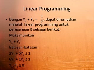 Metode linear programming | PPT