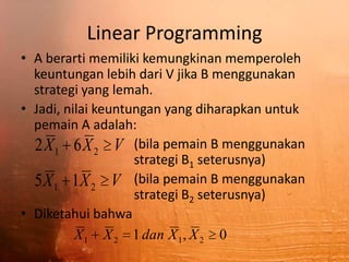 Metode linear programming | PPT