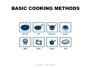 BASIC COOKING METHODS
Compiled by : Deden Gumilar
 