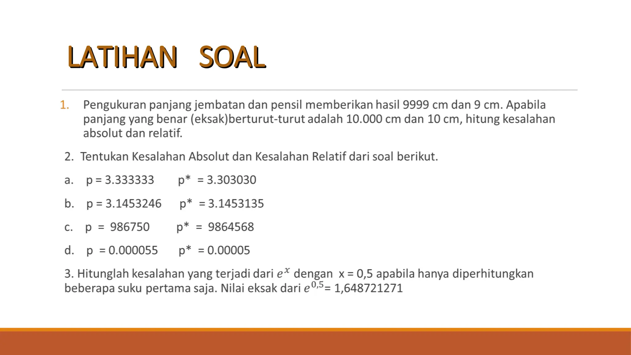 LATIHAN SOAL
LATIHAN SOAL
 