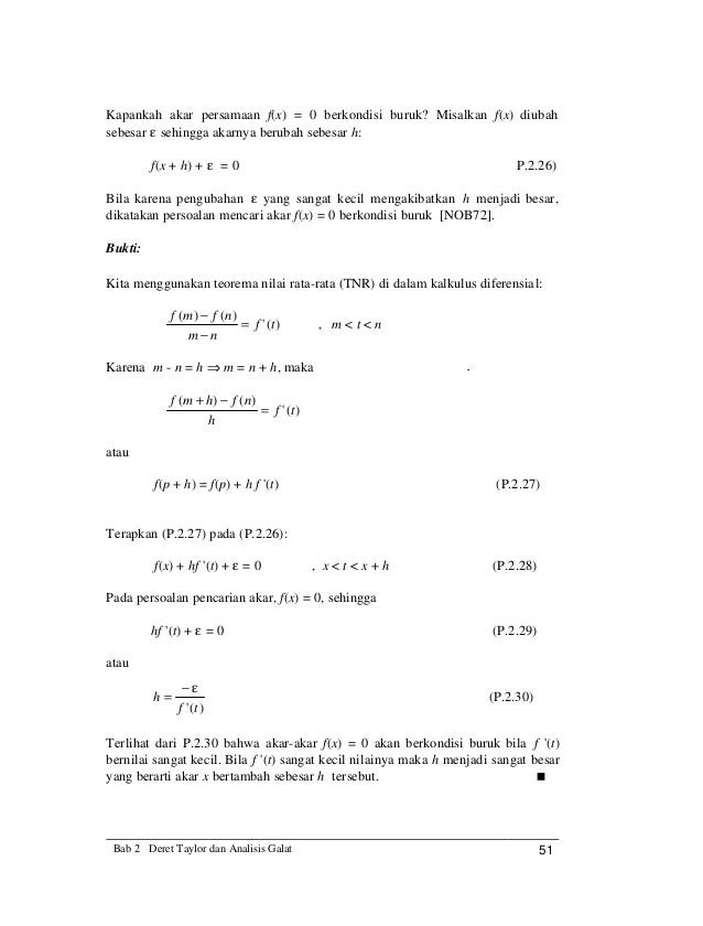 Contoh Soal Deret Taylor Dan Penyelesaiannya