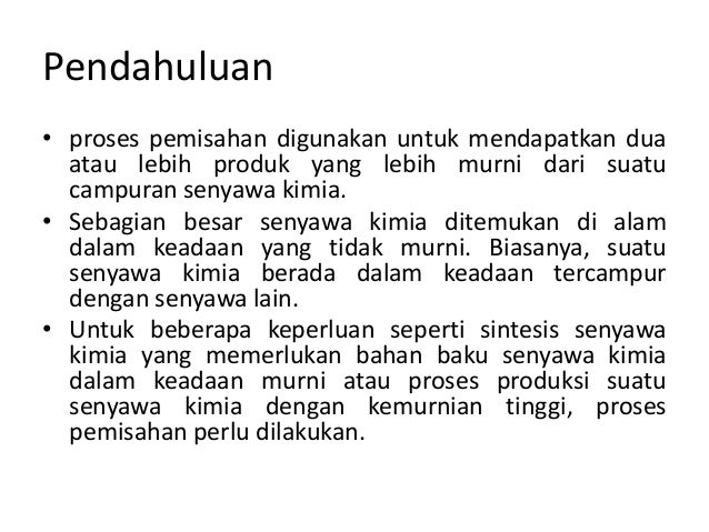 Metode pemisahan Metode pemisahan