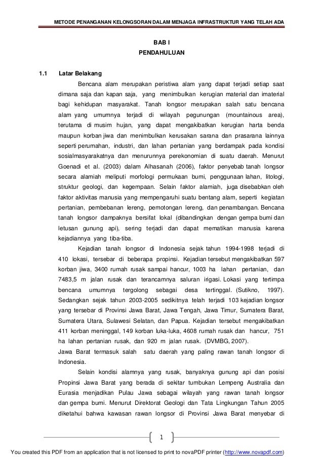Metode Penanganan Kelongsoran Dalam Menjaga Infrastruktur Yang Telah
