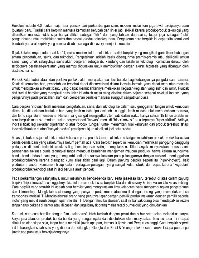 Metode Pendidikan Baru Dalam Beradaptasi Dengan Revolusi Industri 4 0