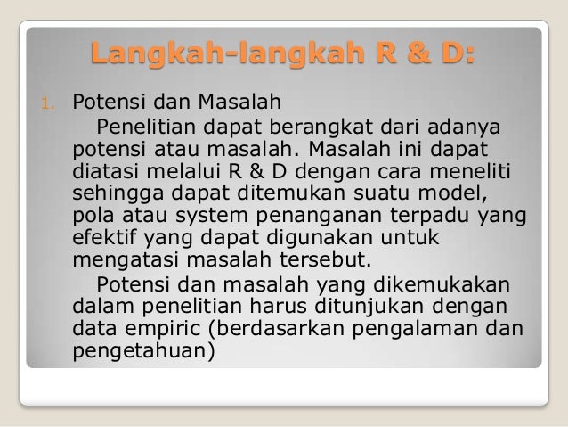 Langkah Langkah Penelitian Metode penelitian r and d Langkah Langkah Penelitian Metode penelitian r and d