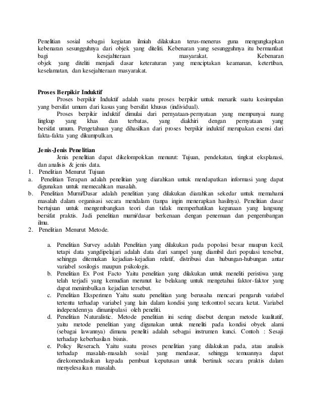 Metode Penelitian Sosial