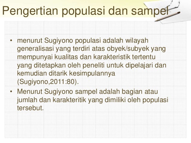 Metode pengambilan sampel