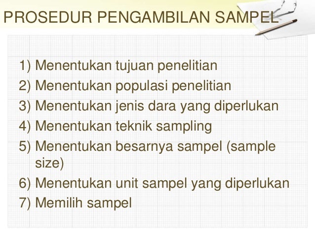 Metode pengambilan sampel