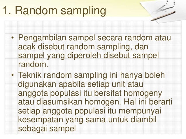 Metode Pengambilan Sampel