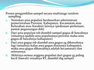 Metode pengambilan sampel (sampling) | PPTX