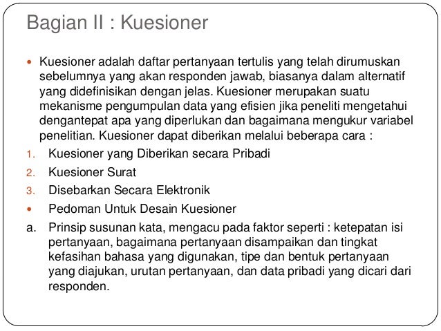 BAB 10 Metode pengumpulan data