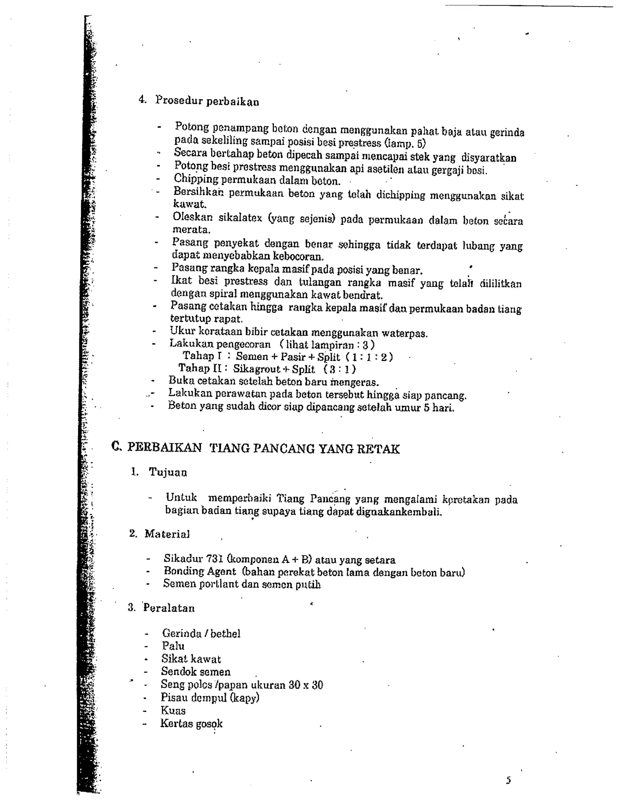 Metode perbaikan tiang pancang