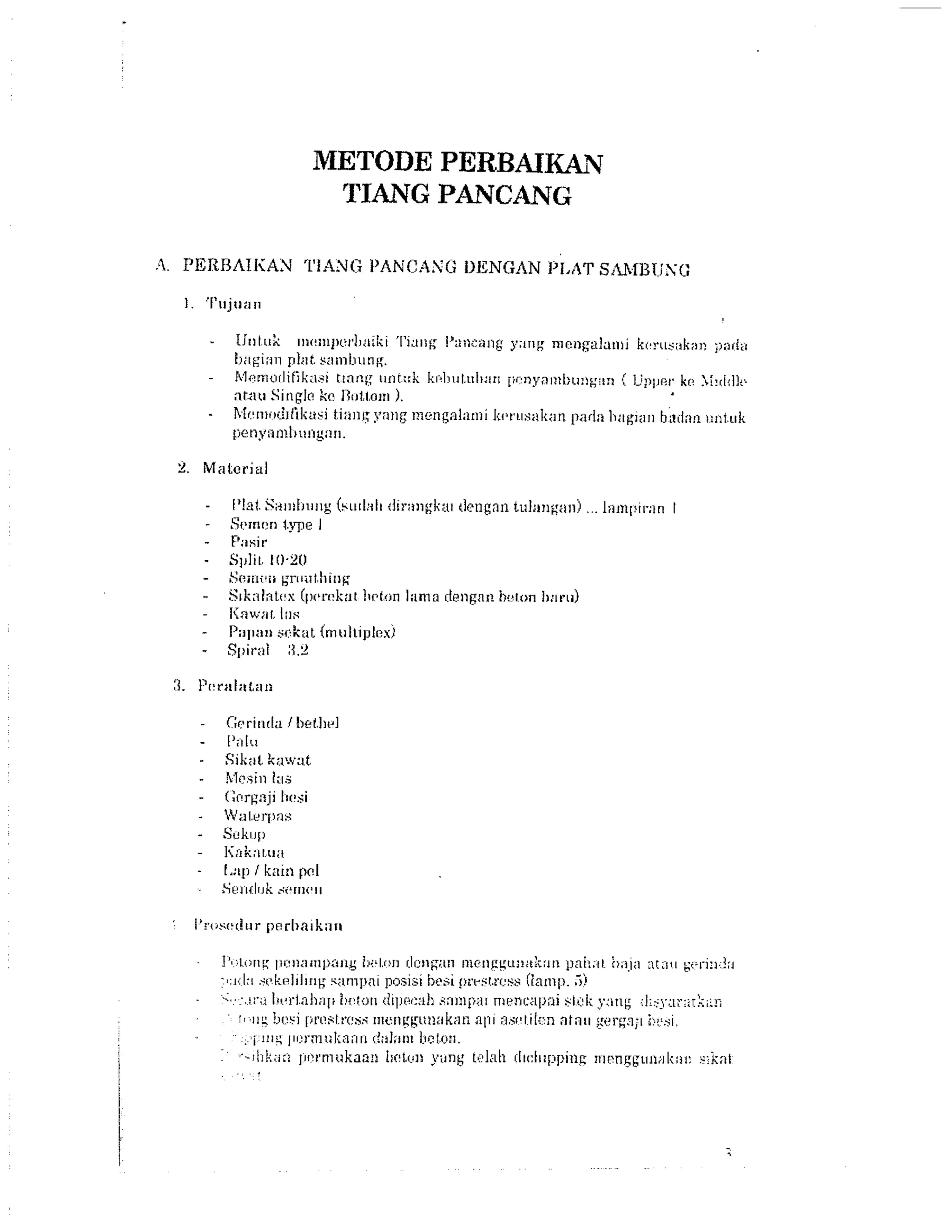 Metode perbaikan tiang pancang