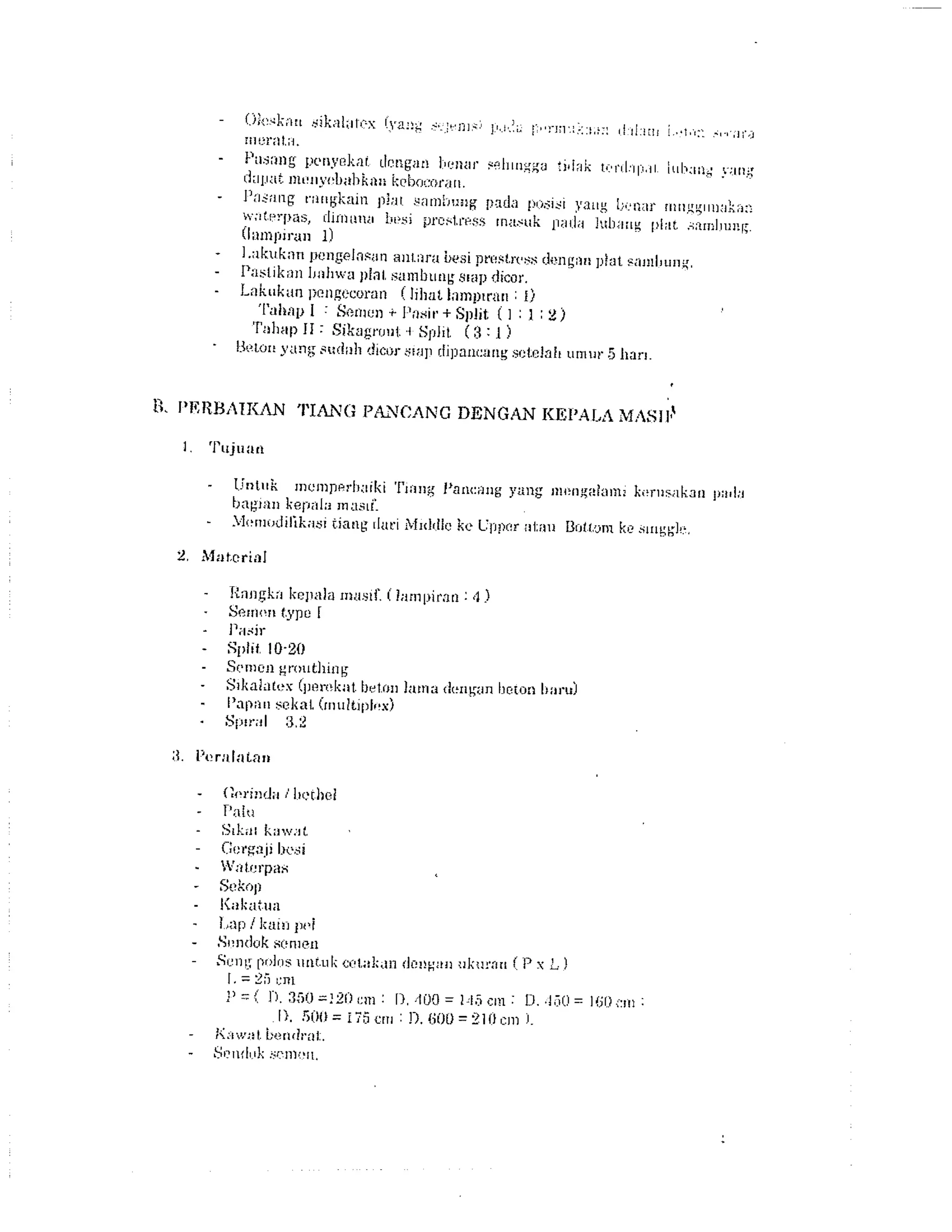 Metode perbaikan tiang pancang