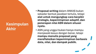 Metode Writing Test Metode Proposal Writing dalam Menjawab Analisis Kasus pada Assessment ...