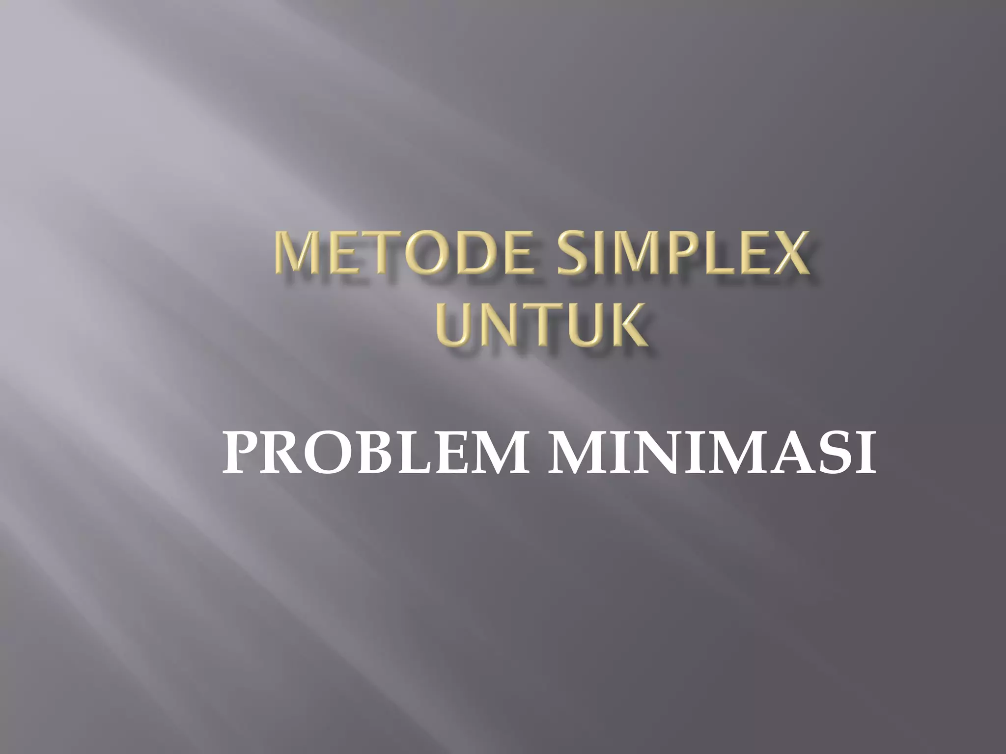 Metode simplex 1 | PPT