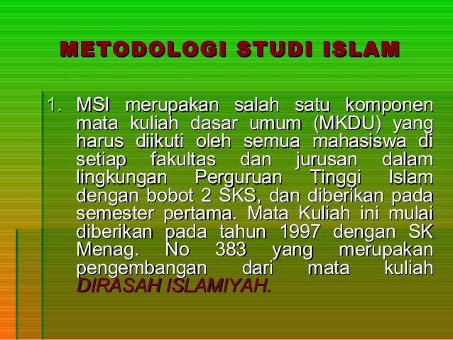 Metode Studi Islam