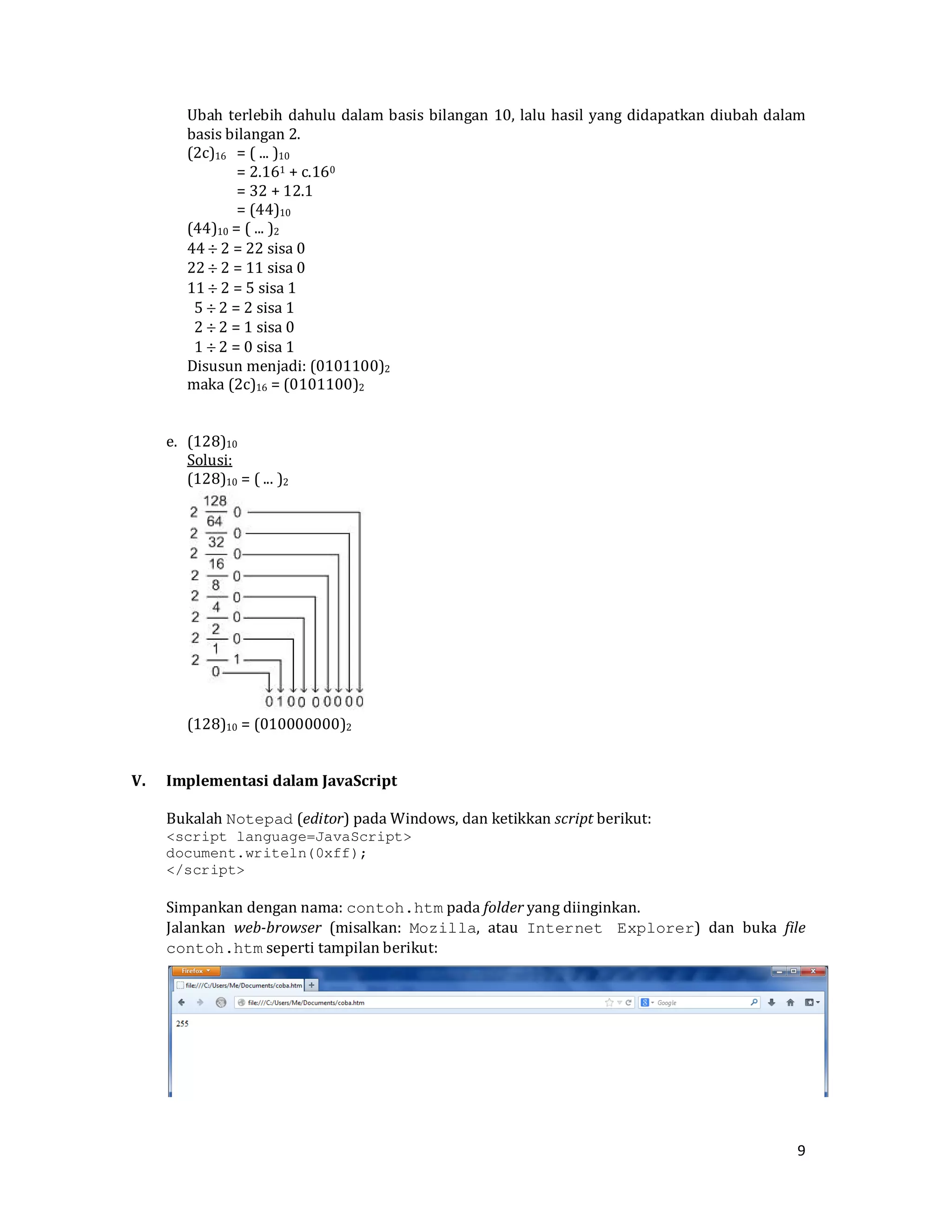 Metode dan Teknik Konversi Basis bilangan | PDF