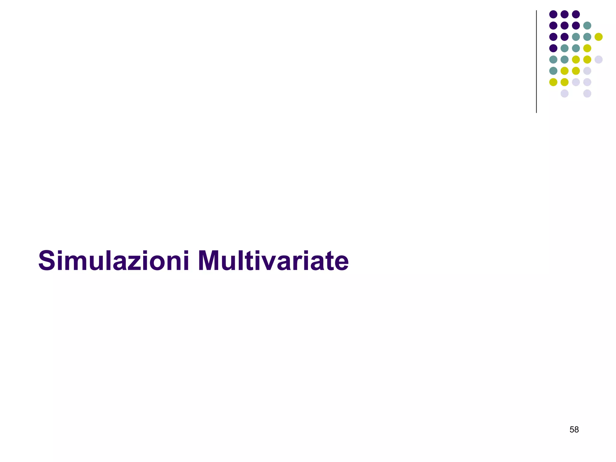 58
Simulazioni Multivariate
 