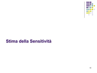 53
Stima della Sensitività
 