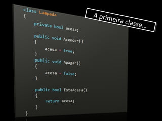 A primeira classe…
A primeira classe…
 