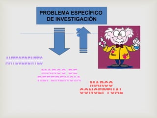 
PROBLEMA ESPECÍFICO
DE INVESTIGACIÓN
 