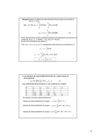 Metodo adams bashforth | PDF