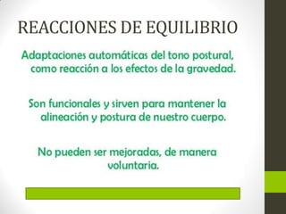 REACCIONES DE EQUILIBRIO
 