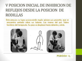 V POSICION INICIAL DE INHIBICION DE
REFLEJOS DESDE LA POSICION DE
RODILLAS
 