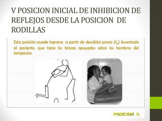 V POSICION INICIAL DE INHIBICION DE
REFLEJOS DESDE LA POSICION DE
RODILLAS
 