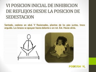 VI POSICION INICIAL DE INHIBICION
DE REFLEJOS DESDE LA POSICION DE
SEDESTACION
 