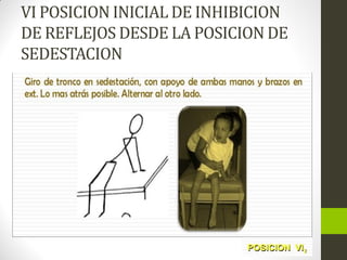 VI POSICION INICIAL DE INHIBICION
DE REFLEJOS DESDE LA POSICION DE
SEDESTACION
 
