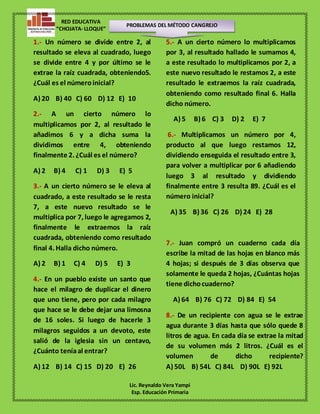 Metodocangrejo cuatro operaciones | PDF