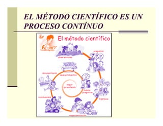 EL MÉTODO CIENTÍFICO ES UN
PROCESO CONTÍNUO
 
